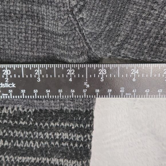 Bare Fox Urban Gear Sweater Mens XL Grandpacore Knit Soft Acrylic Black Gray - Picture 5 of 6